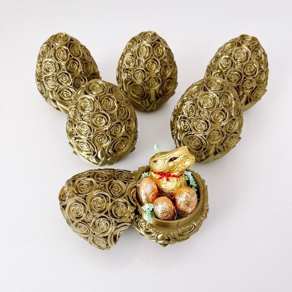 Rose-Covered Easter Eggs – Handcrafted Party Favors, Spring Decor, Wedding Gifts - Picture 4 of 9